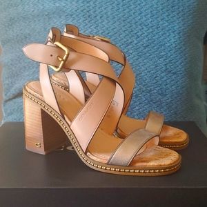 Coach Mandy Leather Sandals 8.5